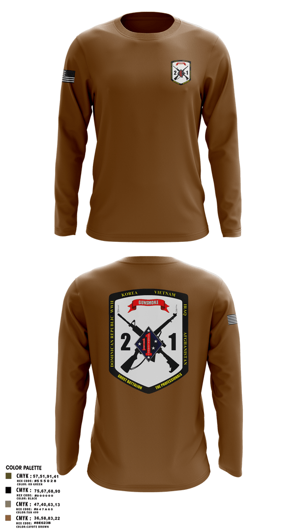 Long Sleeve Performance Shirt, 2nd Battalion, 1st Marine Regiment, Marines, Teamtime, Team time, sublimation, custom sports apparel, team uniforms, spirit wear, spiritwear, sports uniforms, custom shirts, team store, custom team store, fundraiser sports, apparel fundraiser
