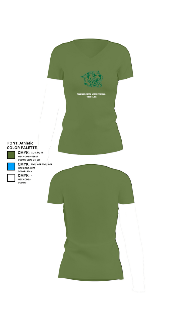 Womens Short Sleeve Vneck Shirt, Wayland Union Middle School Wrestling, Wrestling, Teamtime, Team time, sublimation, custom sports apparel, team uniforms, spirit wear, spiritwear, sports uniforms, custom shirts, team store, custom team store, fundraiser sports, apparel fundraiser