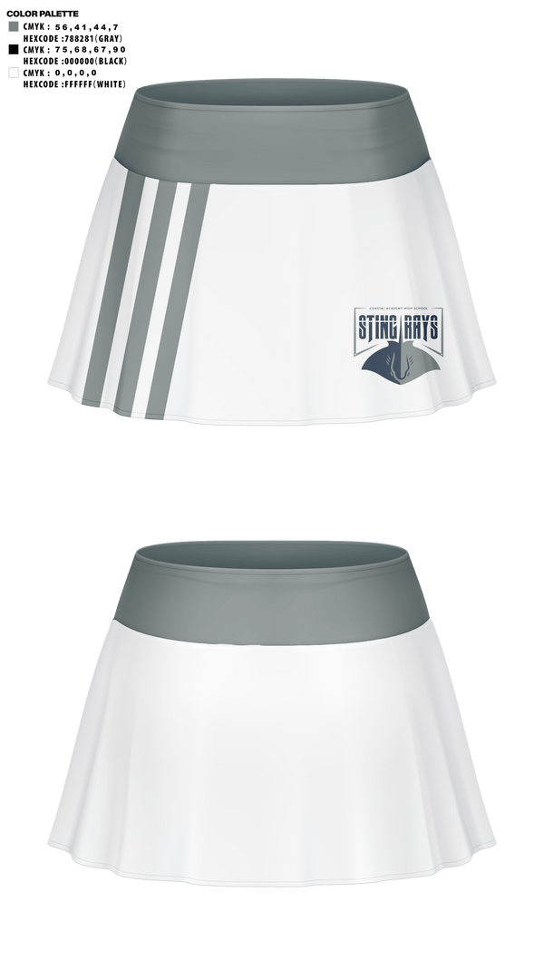 Skort, Coastal Academy High School Cheer, Cheer, Teamtime, Team time, sublimation, custom sports apparel, team uniforms, spirit wear, spiritwear, sports uniforms, custom shirts, team store, custom team store, fundraiser sports, apparel fundraiser