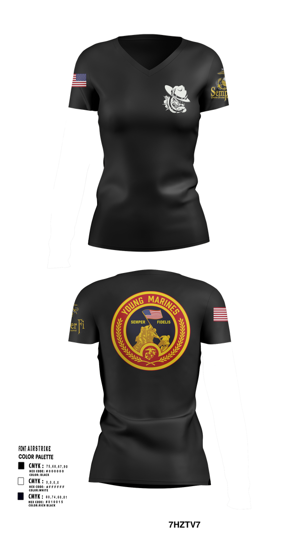 Womens Short Sleeve Vneck Shirt, Rogue Valley, Marines, Teamtime, Team time, sublimation, custom sports apparel, team uniforms, spirit wear, spiritwear, sports uniforms, custom shirts, team store, custom team store, fundraiser sports, apparel fundraiser