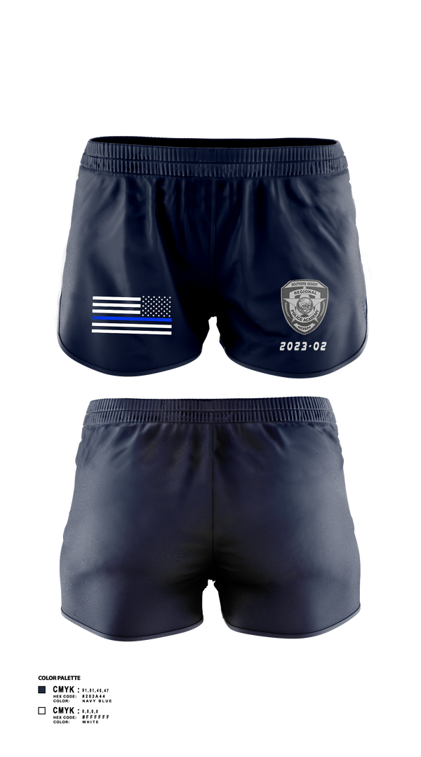 Womens Shorts, SDRPA, Police, Teamtime, Team time, sublimation, custom sports apparel, team uniforms, spirit wear, spiritwear, sports uniforms, custom shirts, team store, custom team store, fundraiser sports, apparel fundraiser