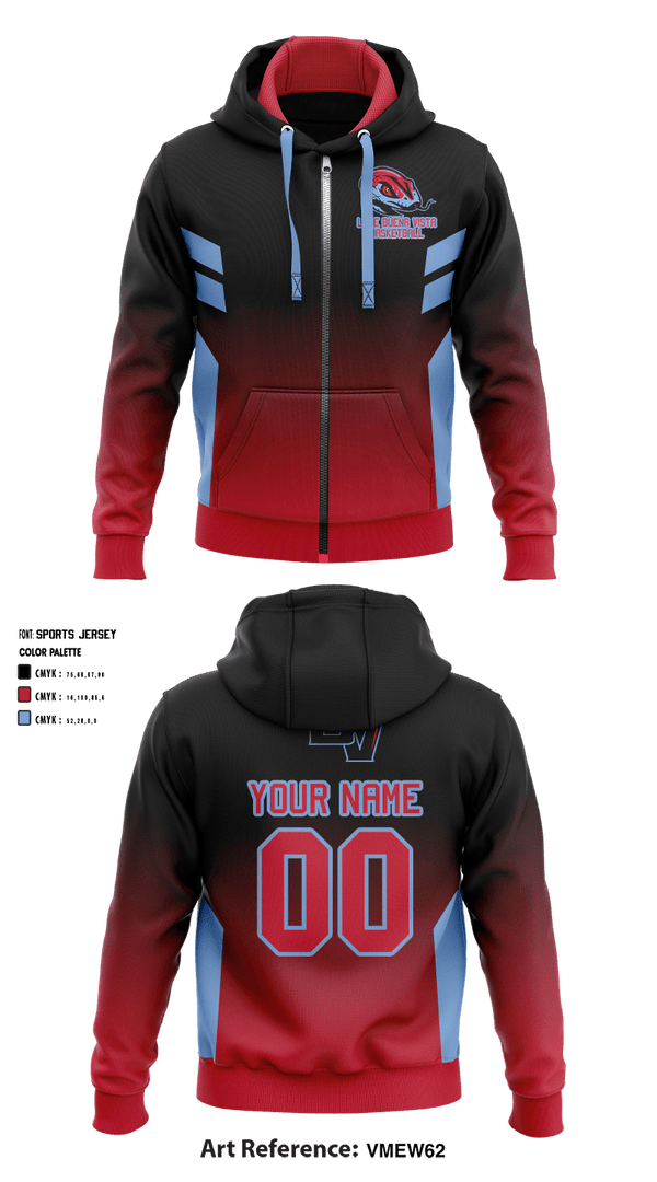 Zip Hoodie, Lake Buena Vista High School Basketball, Men's Basketball, Teamtime, Team time, sublimation, custom sports apparel, team uniforms, spirit wear, spiritwear, sports uniforms, custom shirts, team store, custom team store, fundraiser sports, apparel fundraiser