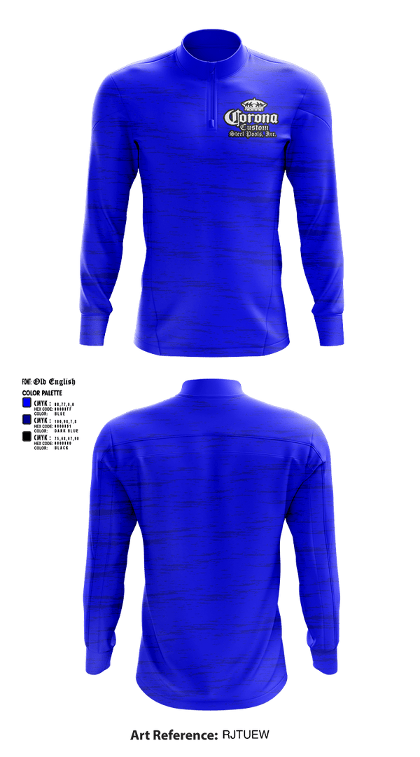 Quarter Zip Jacket, Corona custom steel pools, , Teamtime, Team time, sublimation, custom sports apparel, team uniforms, spirit wear, spiritwear, sports uniforms, custom shirts, team store, custom team store, fundraiser sports, apparel fundraiser