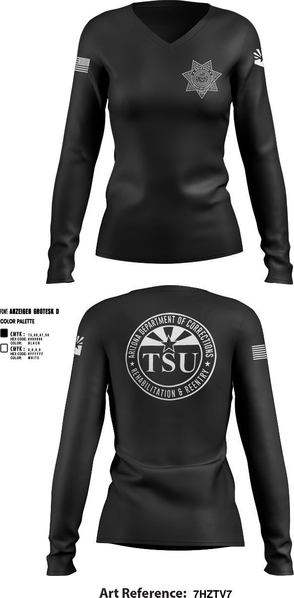Womens Long Sleeve Vneck Shirt, TSU, Police, Teamtime, Team time, sublimation, custom sports apparel, team uniforms, spirit wear, spiritwear, sports uniforms, custom shirts, team store, custom team store, fundraiser sports, apparel fundraiser