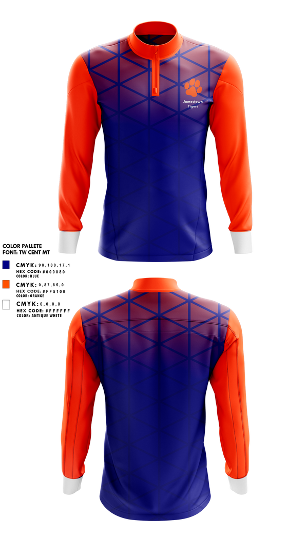Quarter Zip Jacket, Jamestown Middle School Basketball, Men's Basketball, Teamtime, Team time, sublimation, custom sports apparel, team uniforms, spirit wear, spiritwear, sports uniforms, custom shirts, team store, custom team store, fundraiser sports, apparel fundraiser