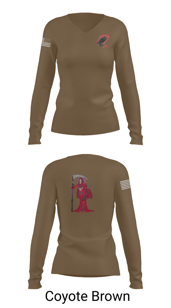 Womens Long Sleeve Vneck Shirt, A Co. 152 BEB, Army, Teamtime, Team time, sublimation, custom sports apparel, team uniforms, spirit wear, spiritwear, sports uniforms, custom shirts, team store, custom team store, fundraiser sports, apparel fundraiser