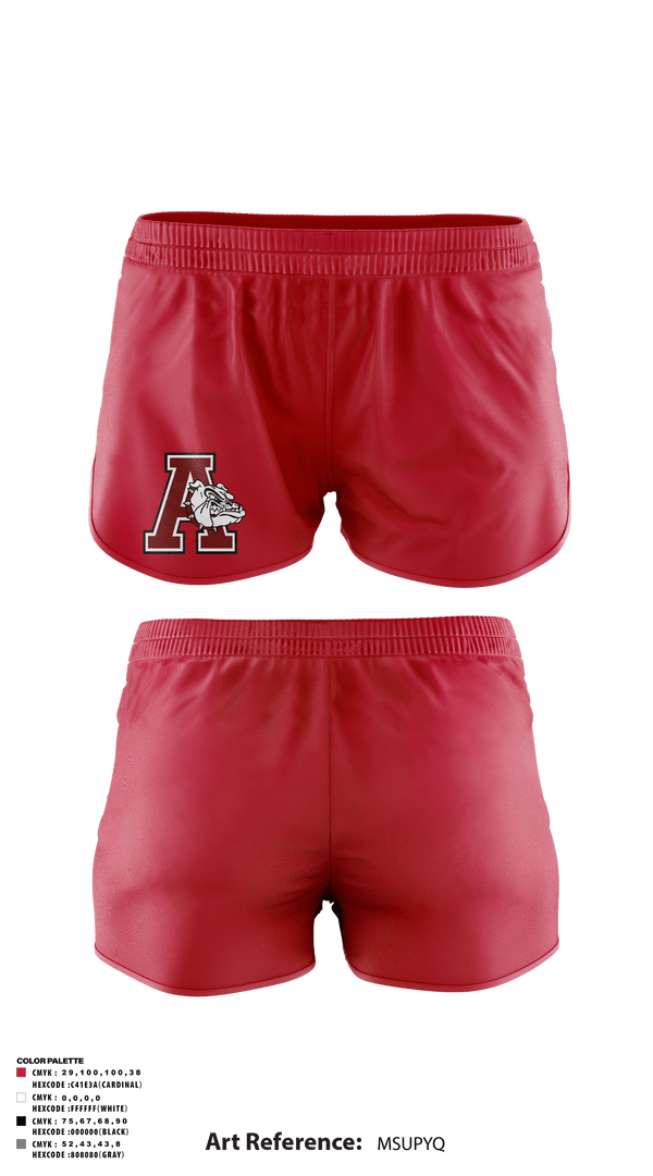 Track Shorts, Anniston High School, Spirit Store, Teamtime, Team time, sublimation, custom sports apparel, team uniforms, spirit wear, spiritwear, sports uniforms, custom shirts, team store, custom team store, fundraiser sports, apparel fundraiser