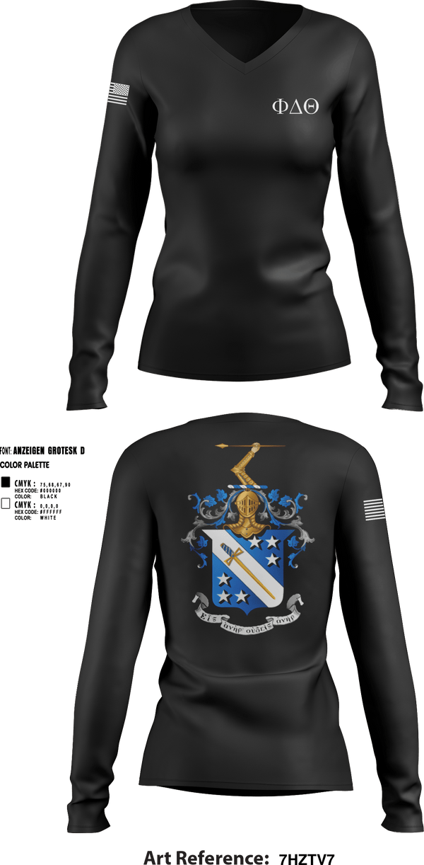 Women's Long Sleeve Vneck Shirt, Phi Delta Theta, Army, Teamtime, Team time, sublimation, custom sports apparel, team uniforms, spirit wear, spiritwear, sports uniforms, custom shirts, team store, custom team store, fundraiser sports, apparel fundraiser
