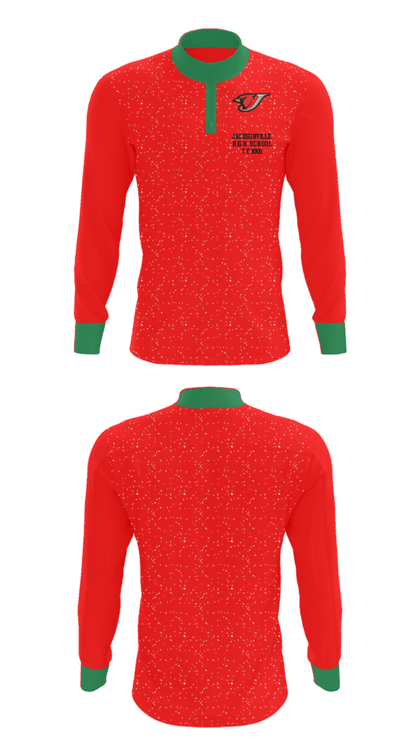 Quarter Zip Jacket, Jacksonville High School Tennis, Tennis, Teamtime, Team time, sublimation, custom sports apparel, team uniforms, spirit wear, spiritwear, sports uniforms, custom shirts, team store, custom team store, fundraiser sports, apparel fundraiser