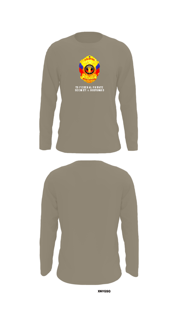 Long Sleeve Performance Shirt, TS FEDERAL PRIVATE SECURITY & BODYGUARD, Police, Teamtime, Team time, sublimation, custom sports apparel, team uniforms, spirit wear, spiritwear, sports uniforms, custom shirts, team store, custom team store, fundraiser sports, apparel fundraiser