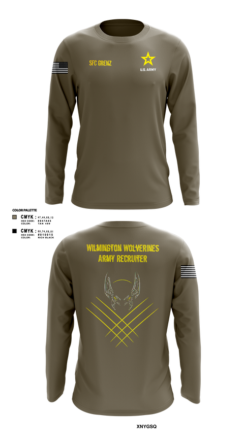 Long Sleeve Performance Shirt, Wilmington Army Recruiting Station, Army, Teamtime, Team time, sublimation, custom sports apparel, team uniforms, spirit wear, spiritwear, sports uniforms, custom shirts, team store, custom team store, fundraiser sports, apparel fundraiser