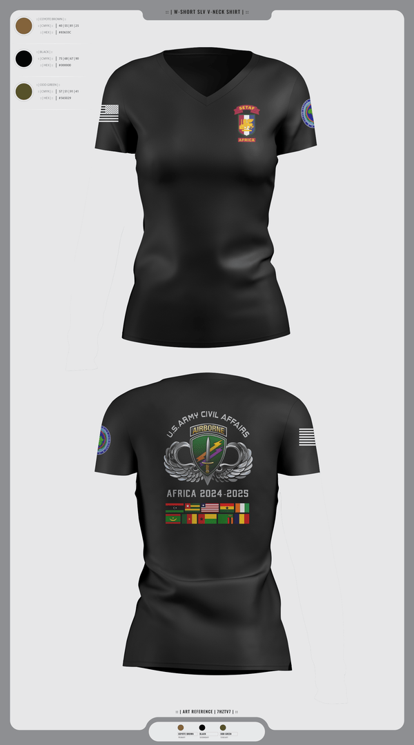 Womens Short Sleeve Vneck Shirt, 478th CA BN (A), Army, Teamtime, Team time, sublimation, custom sports apparel, team uniforms, spirit wear, spiritwear, sports uniforms, custom shirts, team store, custom team store, fundraiser sports, apparel fundraiser