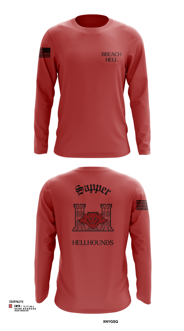 Long Sleeve Performance Shirt, 811th EN CO, , Teamtime, Team time, sublimation, custom sports apparel, team uniforms, spirit wear, spiritwear, sports uniforms, custom shirts, team store, custom team store, fundraiser sports, apparel fundraiser