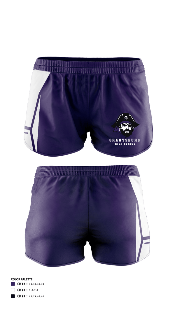 Womens Shorts, Grantsburg High School Cross Country, Cross Country, Teamtime, Team time, sublimation, custom sports apparel, team uniforms, spirit wear, spiritwear, sports uniforms, custom shirts, team store, custom team store, fundraiser sports, apparel fundraiser