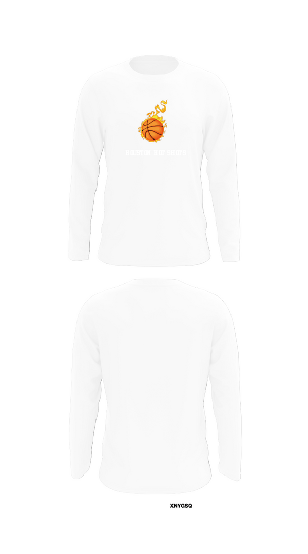 Long Sleeve Performance Shirt, Houston hot shots, Men's Basketball, Teamtime, Team time, sublimation, custom sports apparel, team uniforms, spirit wear, spiritwear, sports uniforms, custom shirts, team store, custom team store, fundraiser sports, apparel fundraiser