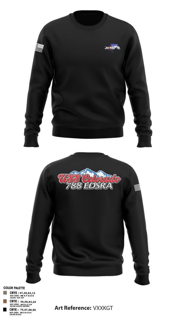 Crew Neck Sweatshirt, USS Colorado, Navy, Teamtime, Team time, sublimation, custom sports apparel, team uniforms, spirit wear, spiritwear, sports uniforms, custom shirts, team store, custom team store, fundraiser sports, apparel fundraiser