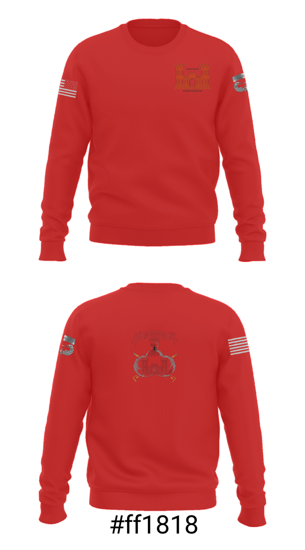 Crew Neck Sweatshirt, 1138th SAPPER Company, Army, Teamtime, Team time, sublimation, custom sports apparel, team uniforms, spirit wear, spiritwear, sports uniforms, custom shirts, team store, custom team store, fundraiser sports, apparel fundraiser