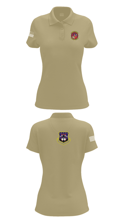 Womens Short Sleeve Performance Polo, 18th Civil Engineer Sq, Air Force, Teamtime, Team time, sublimation, custom sports apparel, team uniforms, spirit wear, spiritwear, sports uniforms, custom shirts, team store, custom team store, fundraiser sports, apparel fundraiser