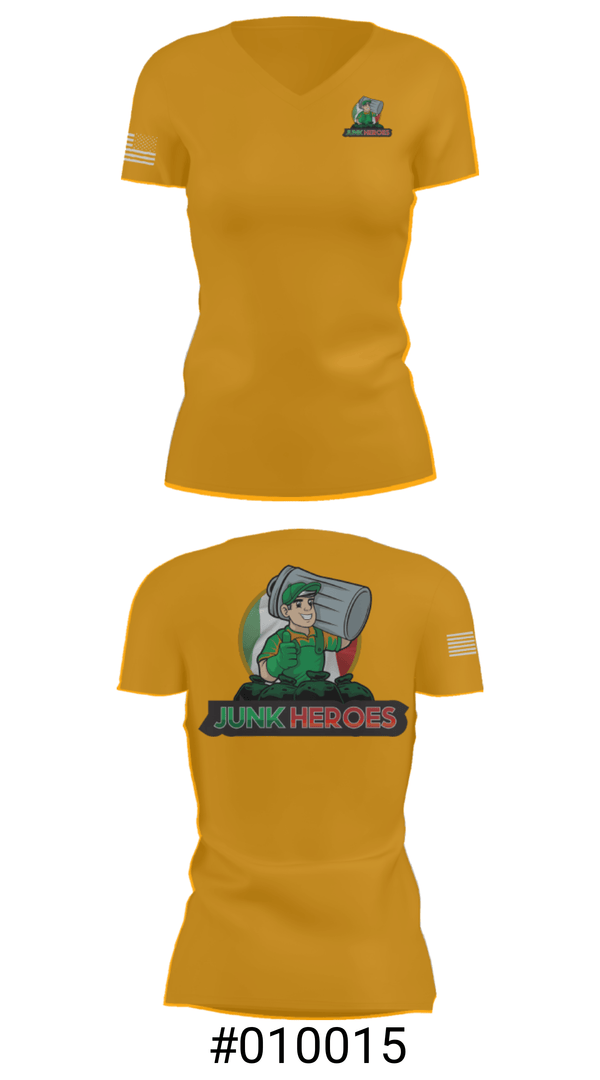 Women's Short Sleeve Vneck Shirt, Junk Heroes, , Teamtime, Team time, sublimation, custom sports apparel, team uniforms, spirit wear, spiritwear, sports uniforms, custom shirts, team store, custom team store, fundraiser sports, apparel fundraiser