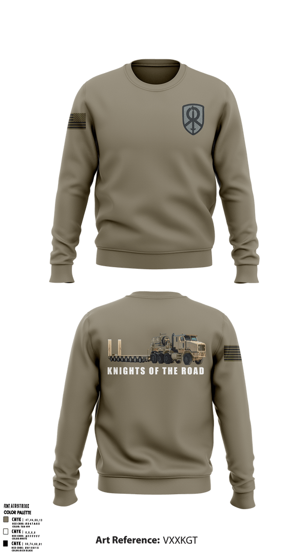 Crew Neck Sweatshirt, 129th Heavy Transport Company129 TC CO, Army, Teamtime, Team time, sublimation, custom sports apparel, team uniforms, spirit wear, spiritwear, sports uniforms, custom shirts, team store, custom team store, fundraiser sports, apparel fundraiser