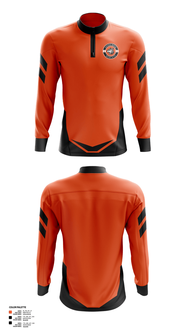 Quarter Zip Jacket, Bobcats, Men's Basketball, Teamtime, Team time, sublimation, custom sports apparel, team uniforms, spirit wear, spiritwear, sports uniforms, custom shirts, team store, custom team store, fundraiser sports, apparel fundraiser