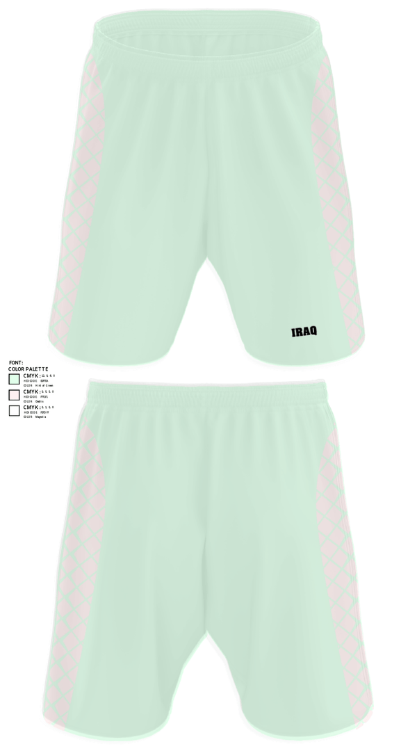 Athletic Shorts With Pockets, Iraq, Men's Soccer, Teamtime, Team time, sublimation, custom sports apparel, team uniforms, spirit wear, spiritwear, sports uniforms, custom shirts, team store, custom team store, fundraiser sports, apparel fundraiser
