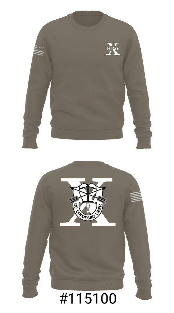 Crew Neck Sweatshirt, 10th Special Forces HPW, , Teamtime, Team time, sublimation, custom sports apparel, team uniforms, spirit wear, spiritwear, sports uniforms, custom shirts, team store, custom team store, fundraiser sports, apparel fundraiser