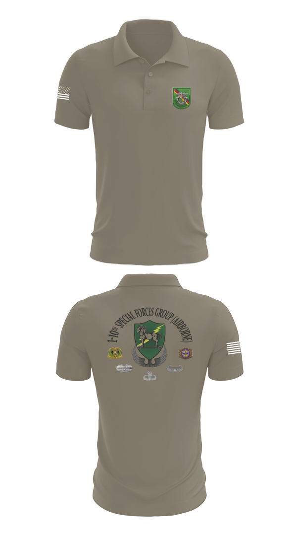 Short Sleeve Performance Polo, 1-10 SFG FSC, Army, Teamtime, Team time, sublimation, custom sports apparel, team uniforms, spirit wear, spiritwear, sports uniforms, custom shirts, team store, custom team store, fundraiser sports, apparel fundraiser
