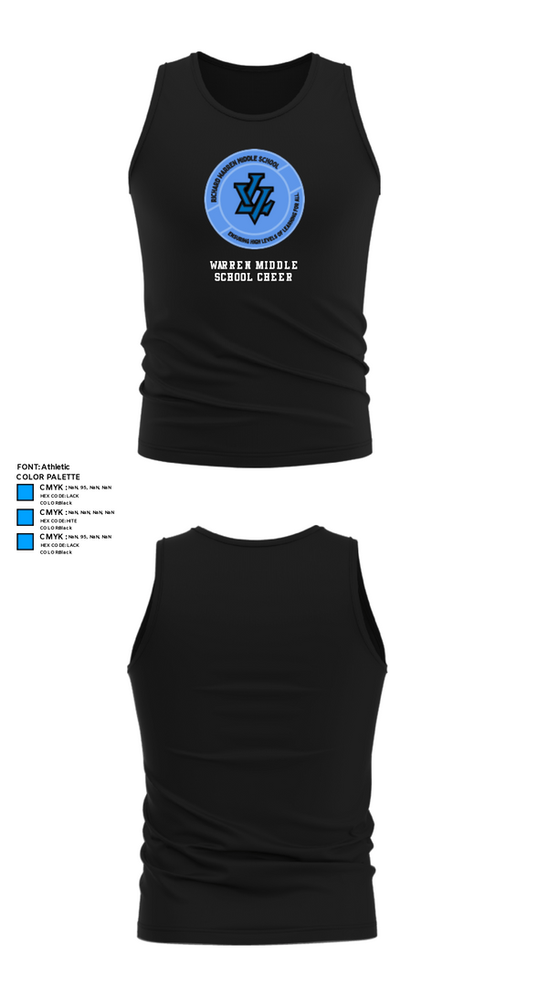 Tank Top, Warren Middle School Cheer, Cheer, Teamtime, Team time, sublimation, custom sports apparel, team uniforms, spirit wear, spiritwear, sports uniforms, custom shirts, team store, custom team store, fundraiser sports, apparel fundraiser