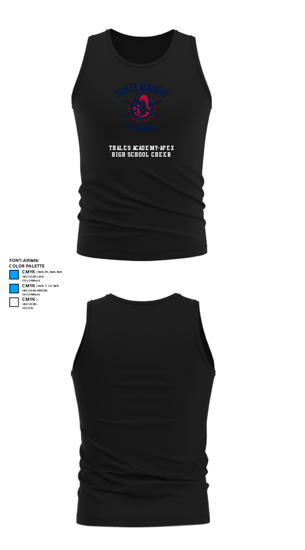 Tank Top, Thales Academy-Apex High School Cheer, Cheer, Teamtime, Team time, sublimation, custom sports apparel, team uniforms, spirit wear, spiritwear, sports uniforms, custom shirts, team store, custom team store, fundraiser sports, apparel fundraiser