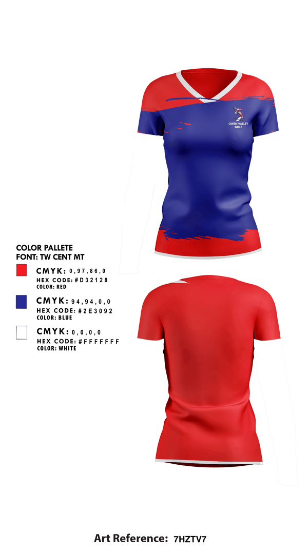 Womens Short Sleeve Vneck Shirt, Owen Valley High School Golf, Golf, Teamtime, Team time, sublimation, custom sports apparel, team uniforms, spirit wear, spiritwear, sports uniforms, custom shirts, team store, custom team store, fundraiser sports, apparel fundraiser