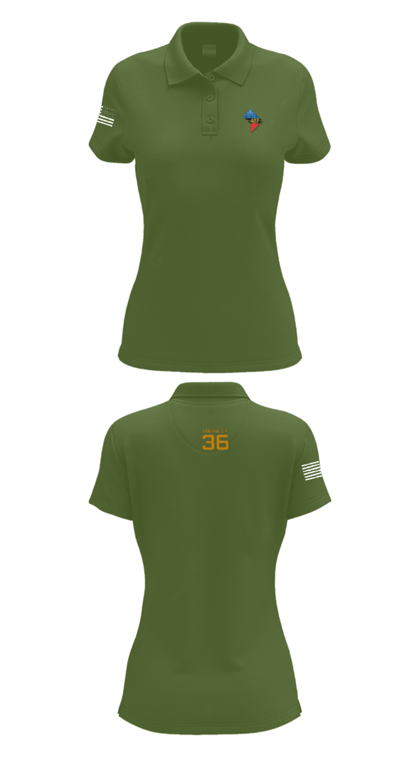 Women's Short Sleeve Performance Polo, Rescue Engine 56DCFD RTC407, Fire Department, Teamtime, Team time, sublimation, custom sports apparel, team uniforms, spirit wear, spiritwear, sports uniforms, custom shirts, team store, custom team store, fundraiser sports, apparel fundraiser