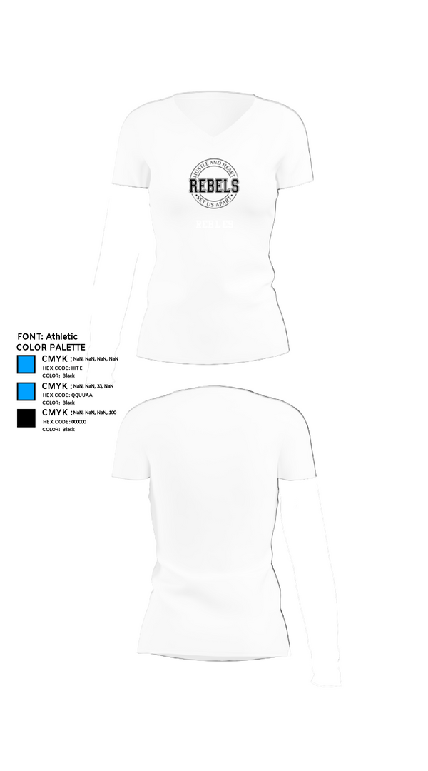 Women's Short Sleeve Vneck Shirt, REBLES, Men's Basketball, Teamtime, Team time, sublimation, custom sports apparel, team uniforms, spirit wear, spiritwear, sports uniforms, custom shirts, team store, custom team store, fundraiser sports, apparel fundraiser
