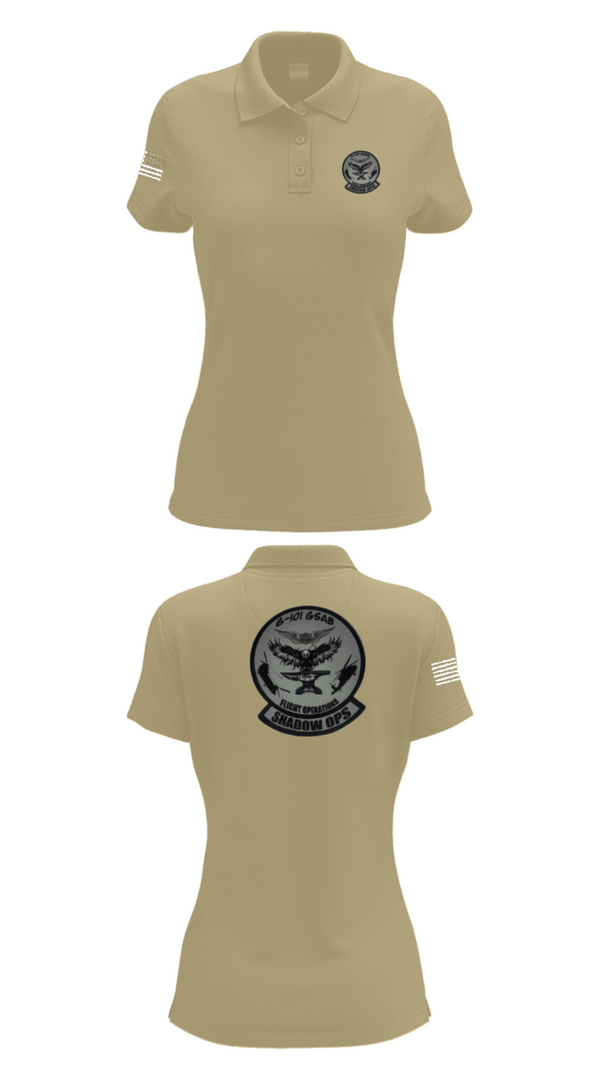 Women's Short Sleeve Performance Polo, Iron Eagle Shadow Ops, Army, Teamtime, Team time, sublimation, custom sports apparel, team uniforms, spirit wear, spiritwear, sports uniforms, custom shirts, team store, custom team store, fundraiser sports, apparel fundraiser