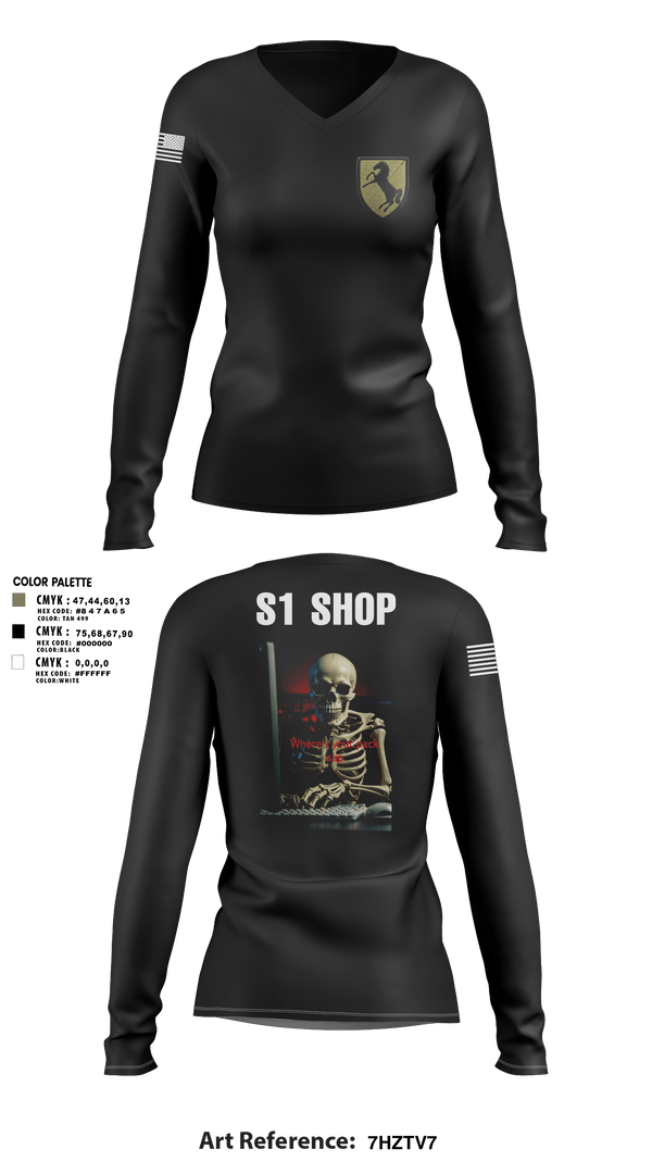 Womens Long Sleeve Vneck Shirt, 1/11 acr, Army, Teamtime, Team time, sublimation, custom sports apparel, team uniforms, spirit wear, spiritwear, sports uniforms, custom shirts, team store, custom team store, fundraiser sports, apparel fundraiser