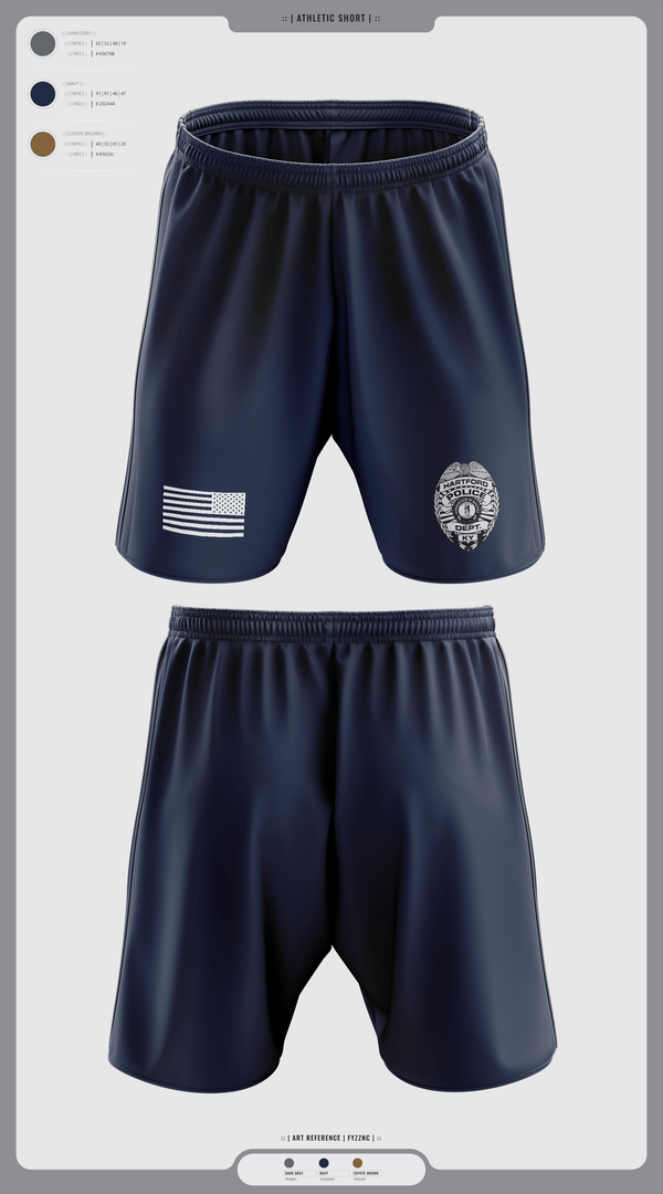 Athletic Shorts With Pockets, Hartford Police Department, Police, Teamtime, Team time, sublimation, custom sports apparel, team uniforms, spirit wear, spiritwear, sports uniforms, custom shirts, team store, custom team store, fundraiser sports, apparel fundraiser