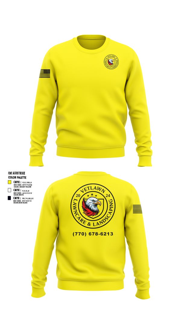 Crew Neck Sweatshirt, VetLawn, Army, Teamtime, Team time, sublimation, custom sports apparel, team uniforms, spirit wear, spiritwear, sports uniforms, custom shirts, team store, custom team store, fundraiser sports, apparel fundraiser