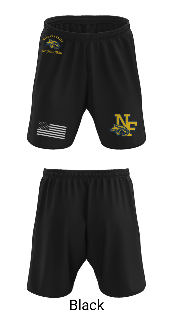 Athletic Shorts With Pockets, Niagara Falls High School Cheer, Cheer, Teamtime, Team time, sublimation, custom sports apparel, team uniforms, spirit wear, spiritwear, sports uniforms, custom shirts, team store, custom team store, fundraiser sports, apparel fundraiser