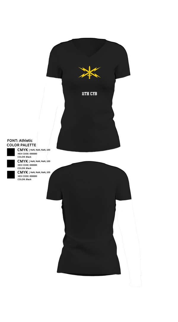 Womens Short Sleeve Vneck Shirt, 11th CYB, , Teamtime, Team time, sublimation, custom sports apparel, team uniforms, spirit wear, spiritwear, sports uniforms, custom shirts, team store, custom team store, fundraiser sports, apparel fundraiser