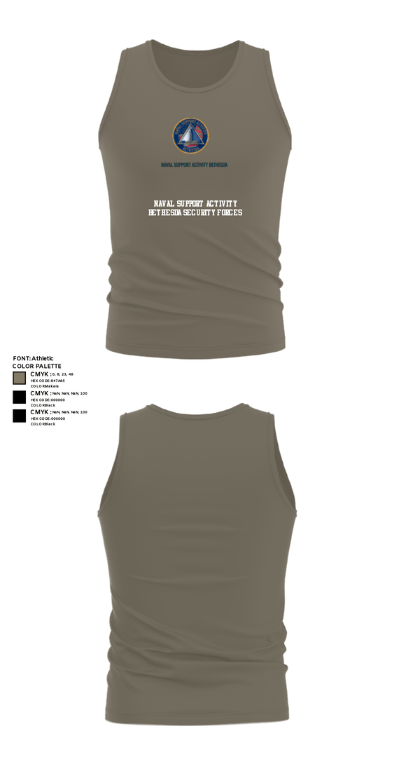 Tank Top, NAVAL SUPPORT ACTIVITY BETHESDA SECURITY FORCES, Navy, Teamtime, Team time, sublimation, custom sports apparel, team uniforms, spirit wear, spiritwear, sports uniforms, custom shirts, team store, custom team store, fundraiser sports, apparel fundraiser