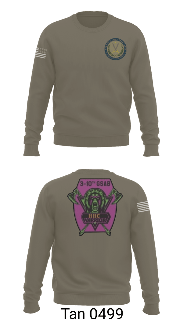 Crew Neck Sweatshirt, 3-10 GSAB, Army, Teamtime, Team time, sublimation, custom sports apparel, team uniforms, spirit wear, spiritwear, sports uniforms, custom shirts, team store, custom team store, fundraiser sports, apparel fundraiser