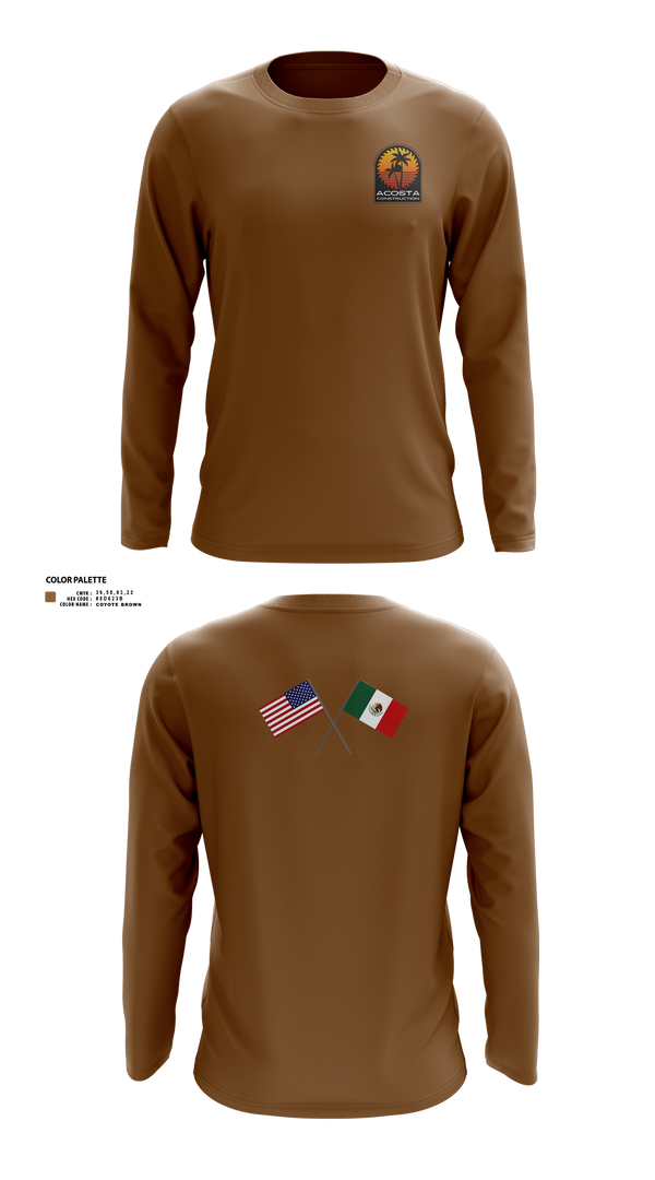 Long Sleeve Performance Shirt, Acosta Construction Services, , Teamtime, Team time, sublimation, custom sports apparel, team uniforms, spirit wear, spiritwear, sports uniforms, custom shirts, team store, custom team store, fundraiser sports, apparel fundraiser