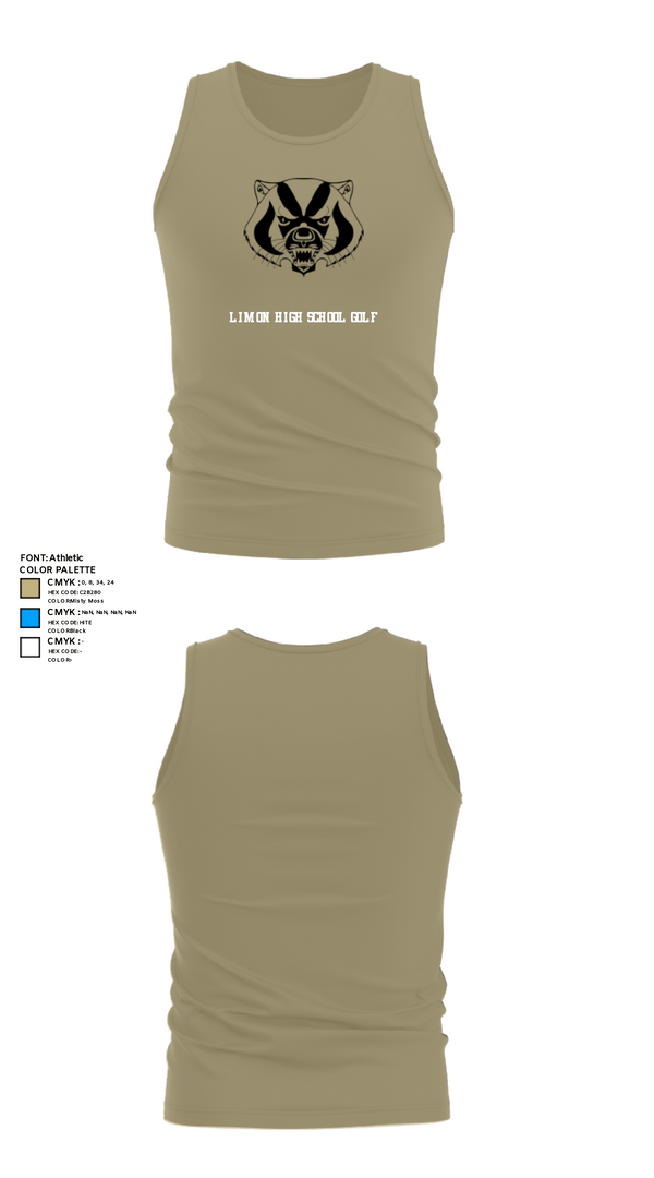 Tank Top, Limon High School Golf, Golf, Teamtime, Team time, sublimation, custom sports apparel, team uniforms, spirit wear, spiritwear, sports uniforms, custom shirts, team store, custom team store, fundraiser sports, apparel fundraiser