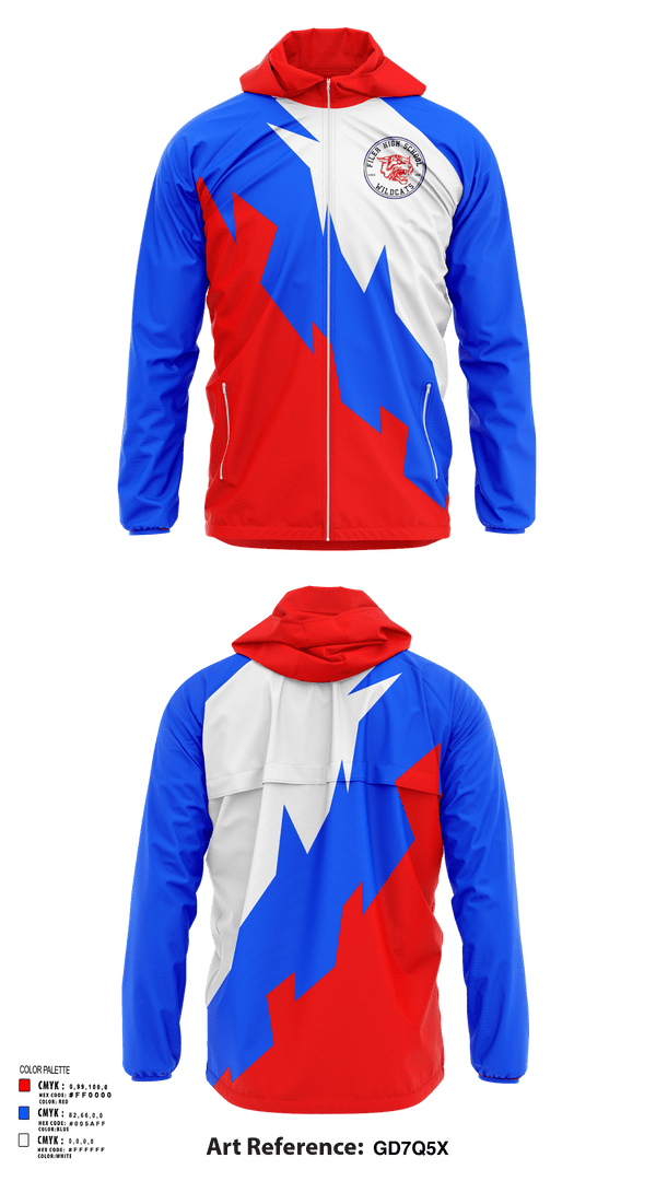 Windbreaker, Filer High School Soccer, Men's Soccer, Teamtime, Team time, sublimation, custom sports apparel, team uniforms, spirit wear, spiritwear, sports uniforms, custom shirts, team store, custom team store, fundraiser sports, apparel fundraiser
