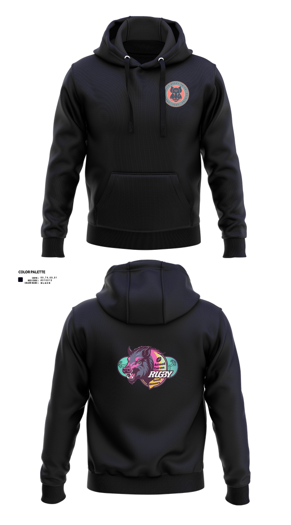 Hoodie, Black Boars, Rugby, Teamtime, Team time, sublimation, custom sports apparel, team uniforms, spirit wear, spiritwear, sports uniforms, custom shirts, team store, custom team store, fundraiser sports, apparel fundraiser