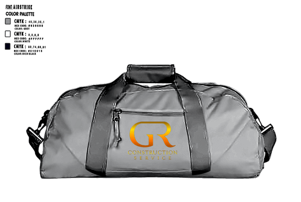 Duffle Bag, GR CONSTRUCTION SERVICE, , Teamtime, Team time, sublimation, custom sports apparel, team uniforms, spirit wear, spiritwear, sports uniforms, custom shirts, team store, custom team store, fundraiser sports, apparel fundraiser
