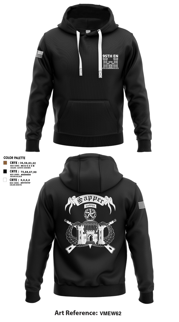 Hoodie, 95TH EN, Army, Teamtime, Team time, sublimation, custom sports apparel, team uniforms, spirit wear, spiritwear, sports uniforms, custom shirts, team store, custom team store, fundraiser sports, apparel fundraiser