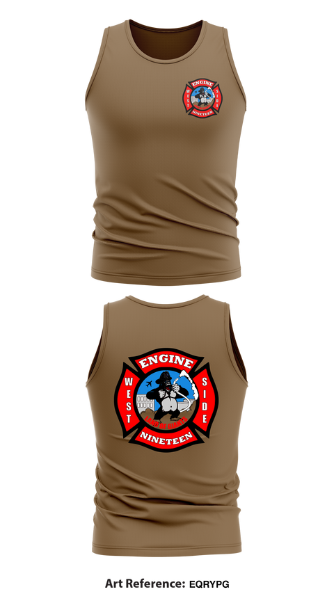 Tank Top, Station 19, Fire Department, Teamtime, Team time, sublimation, custom sports apparel, team uniforms, spirit wear, spiritwear, sports uniforms, custom shirts, team store, custom team store, fundraiser sports, apparel fundraiser