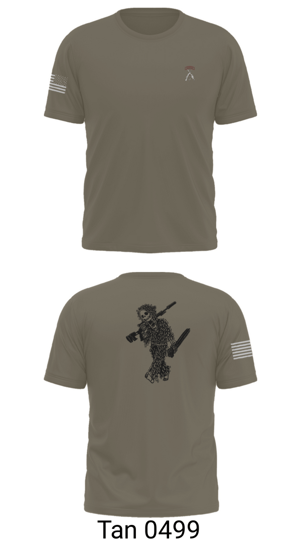 Old School Cotton Feel Shirt, 2-5 CAV Snipers, Army, Teamtime, Team time, sublimation, custom sports apparel, team uniforms, spirit wear, spiritwear, sports uniforms, custom shirts, team store, custom team store, fundraiser sports, apparel fundraiser