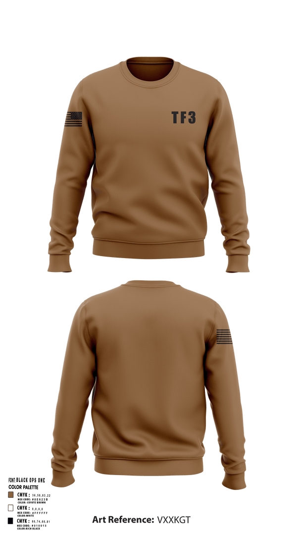 Crew Neck Sweatshirt, TF3, Army, Teamtime, Team time, sublimation, custom sports apparel, team uniforms, spirit wear, spiritwear, sports uniforms, custom shirts, team store, custom team store, fundraiser sports, apparel fundraiser